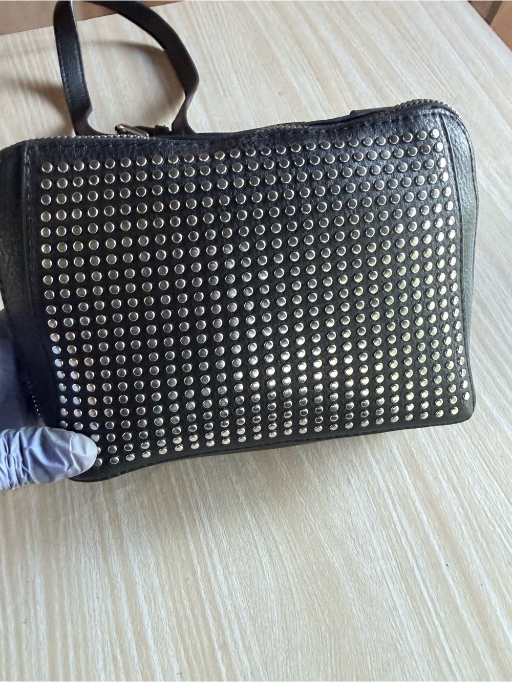 Black Studded Womens Crossbody